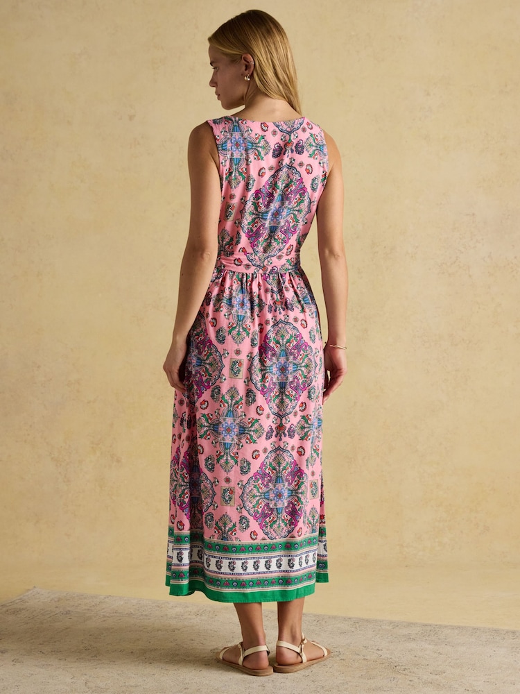 Eliza Multi Linen Wrap Dress - Image 2 of 7