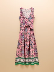 Eliza Multi Linen Wrap Dress - Image 7 of 7
