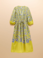 Joules Anais Yellow Cotton Maxi Dress - Image 8 of 8