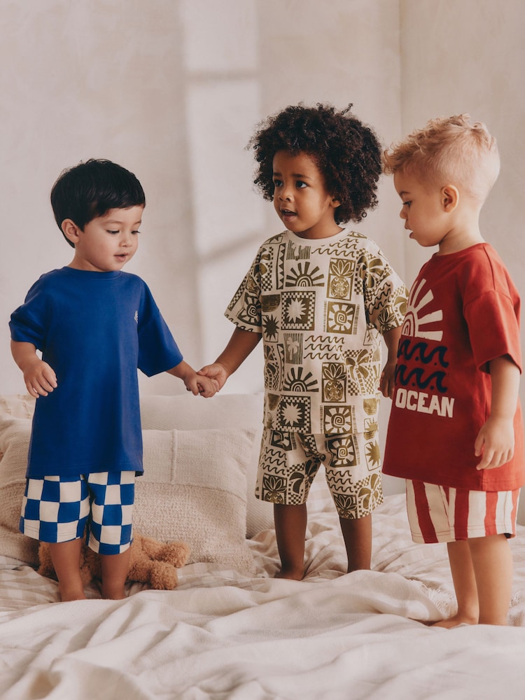 Pastel múltiplo - Pacote 3 de pijamas curtos (9meses a12anos) - Imagem 1 de 12
