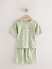 Blue/Ecru Mini Animal Short Pyjamas 3 Pack (9mths-8yrs) - Image 8 of 11