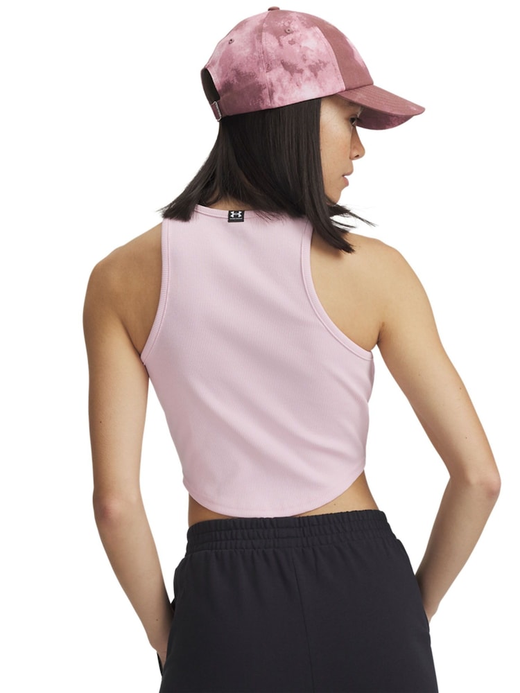 Under Armour Pink Rival Rib Vest - Image 2 of 2