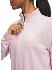 Under Armour Pink Tech Twist 1/2 Zip Top - Image 3 of 3