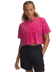 Under Armour Pink Rival Wash Short Sleeve Top - Image 1 of 2