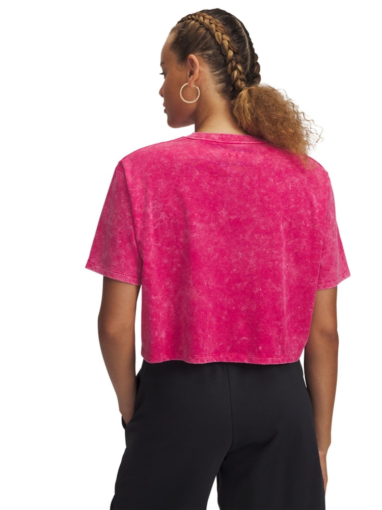 Under Armour Pink Rival Wash Short Sleeve Top - Image 2 of 2