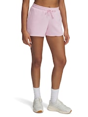Under Armour Pink Rival Terry Shorts - Image 2 of 3