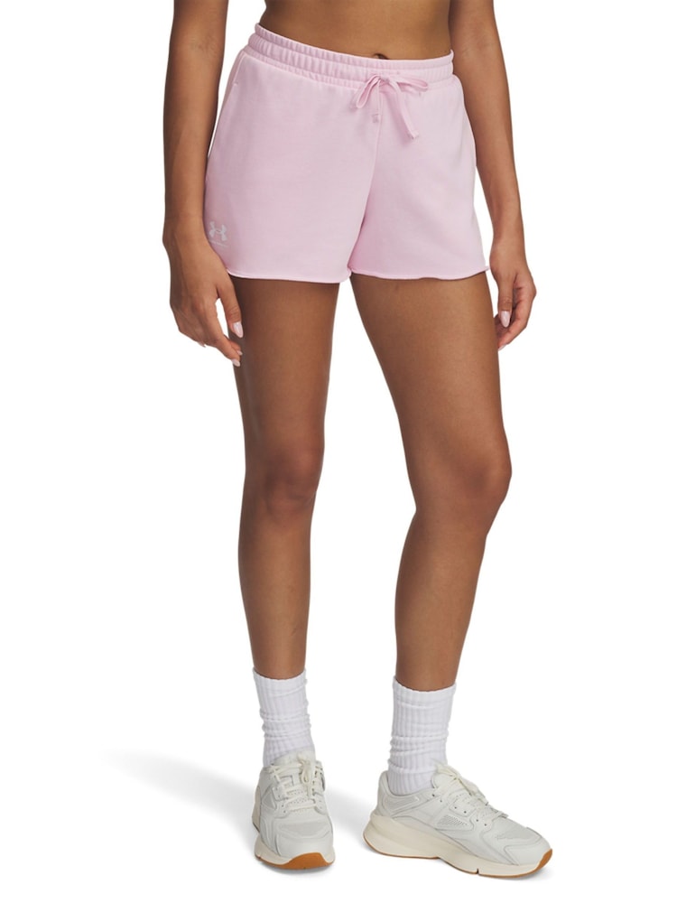 Under Armour Pink Rival Terry Shorts - Image 2 of 3