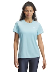 Under Armour Blue Tech Rib Crew Neck T-Shirt - Image 1 of 2