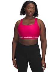 Under Armour Pink Crossback Mid Support Bra - Image 7 of 11