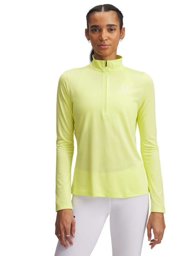 Under Armour Yellow Tech Twist 1/2 Zip Sweatshirt - Image 1 of 2