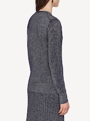Joseph Silver V-Neck Sparkle Jumper - Image 2 of 4