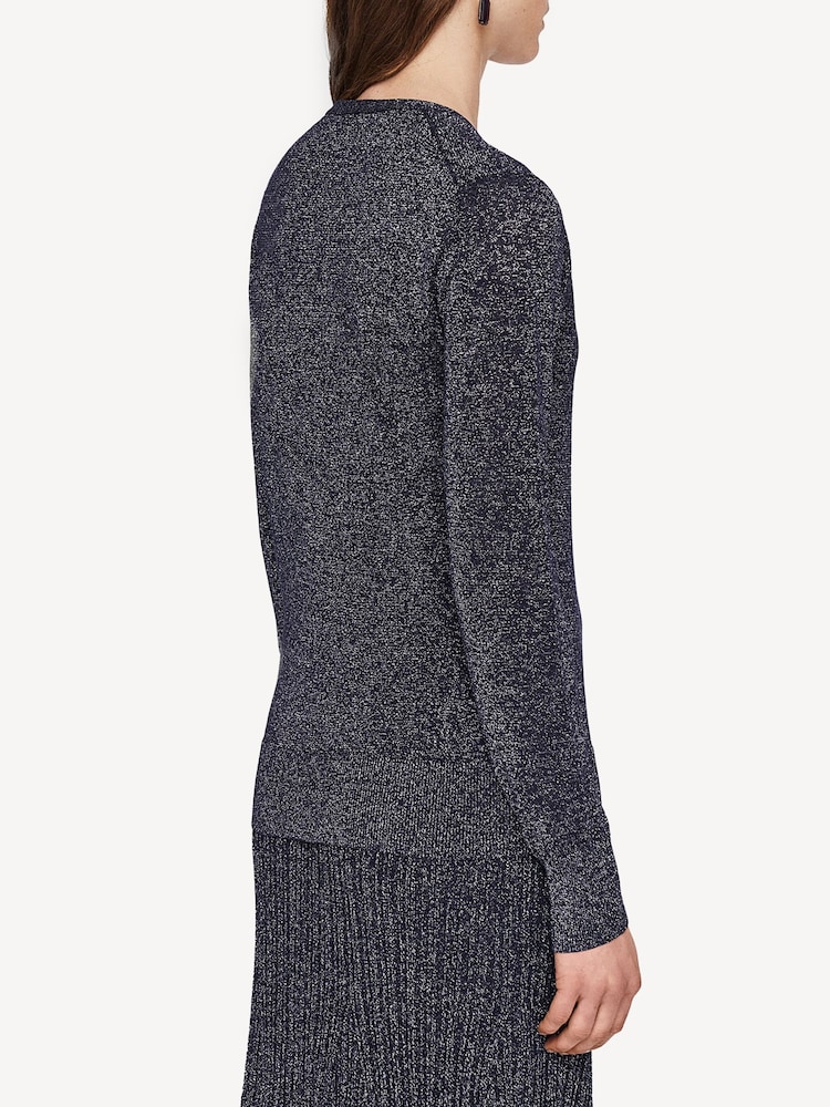 Joseph Silver V-Neck Sparkle Jumper - Image 2 of 4