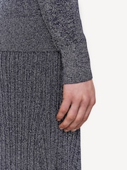 Joseph Silver V-Neck Sparkle Jumper - Image 4 of 4