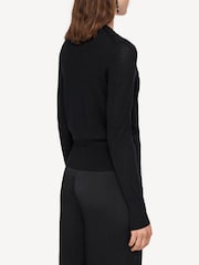 Joseph Black Lace And Knit Cardigan - Image 2 of 5