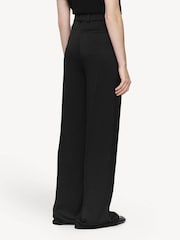 Joseph Black Alana Textured Wide Leg Trousers - Image 2 of 6