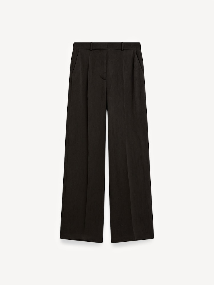 Joseph Black Alana Textured Wide Leg Trousers - Image 6 of 6