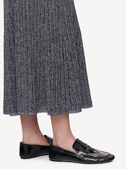 Joseph Silver Metallic Ribbed Midi Skirt - Image 3 of 4