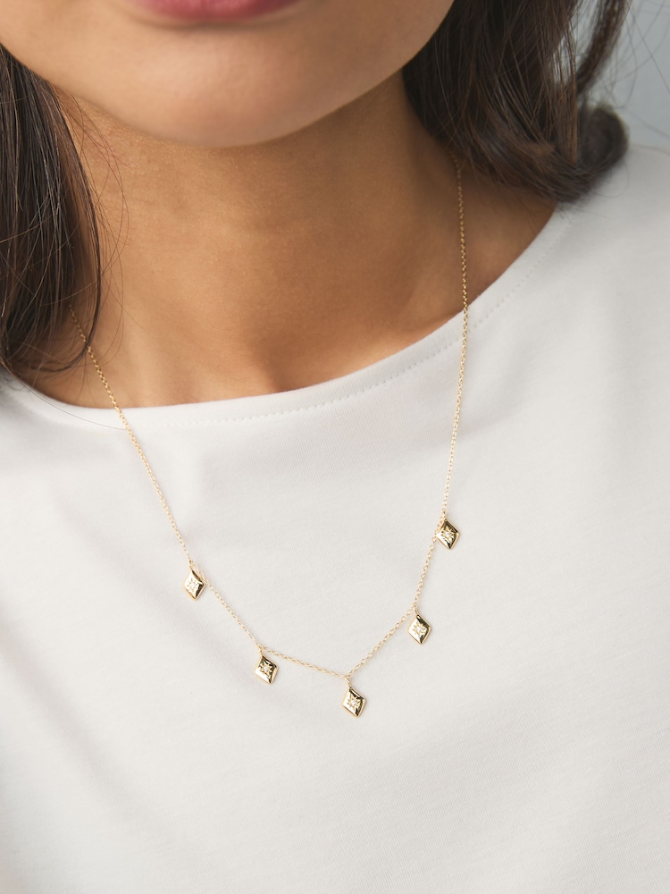 Gold Plated Sterling Silver Charm Necklace - Image 3 of 3