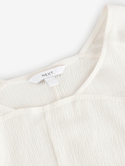 Ecru Long Sleeve Batwing Textured Blouse - Image 6 of 7