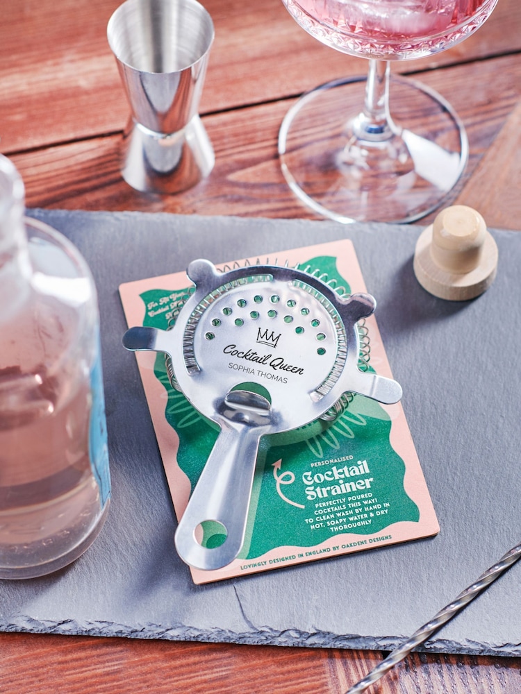 Personalised Cocktail Queen Cocktail Strainer by Oakdene - Image 1 of 2