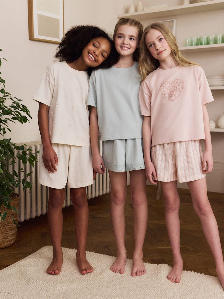 Rosa/Creme - Pyjamas 3er-Pack (3-16 Jahre) - Bild 1 von 4 Rosa/Creme - Pyjamas 3er-Pack (3-16 Jahre) - Bild 1 von 4