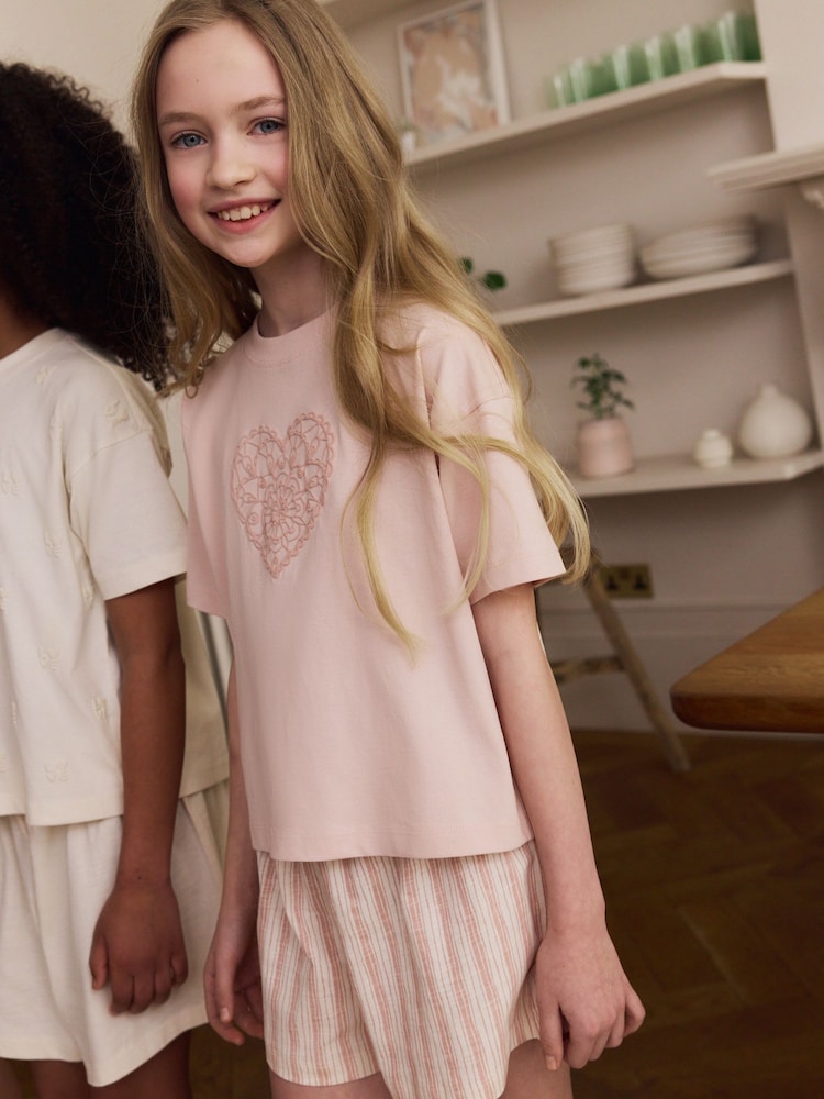 Pink/Cream Pyjamas 3 Pack (3-16yrs) - Image 4 of 4