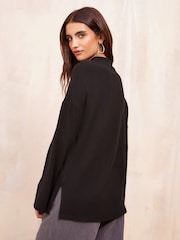Friends Like These Black Long Sleeve Cosy Funnel Neck Top - Image 2 of 4