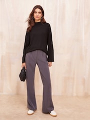 Friends Like These Black Long Sleeve Cosy Funnel Neck Top - Image 3 of 4