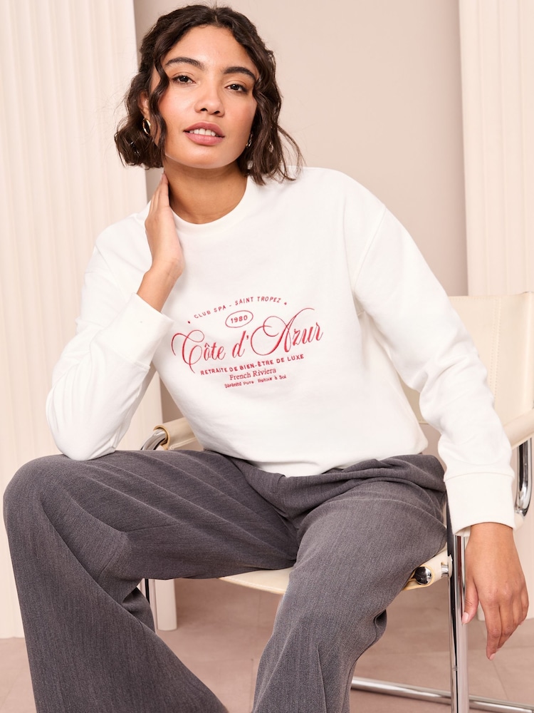 Friends Like These Red Slogan Graphic Print Sweatshirt - Image 1 of 4