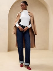 Lipsy Ivory Ribbed Roll Neck Knit Jumper - Image 2 of 4