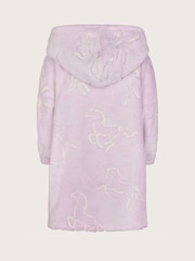 Monsoon Pink Fleece Unicorn Print Blanket Hoodie - Image 2 of 3