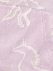 Monsoon Pink Fleece Unicorn Print Blanket Hoodie - Image 3 of 3