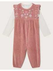 Monsoon Baby-Set mit Strampler und Top aus Velours und 100% Baumwolle - Bild 1 von 3