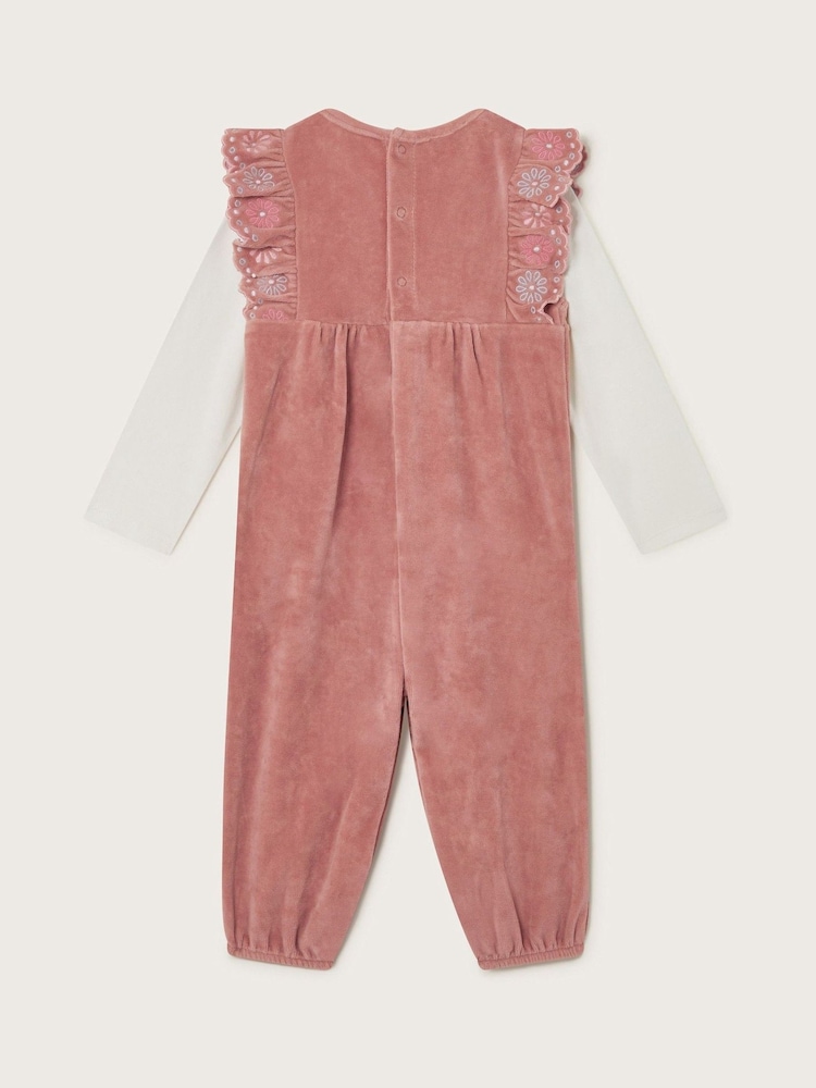 Monsoon Baby-Set mit Strampler und Top aus Velours und 100% Baumwolle - Bild 2 von 3