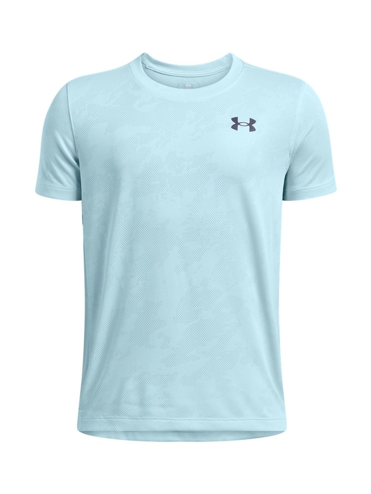 Under Armour Blue Tech Vent Jacquard Short Sleeve 100% Cotton T-Shirt - Image 1 of 2