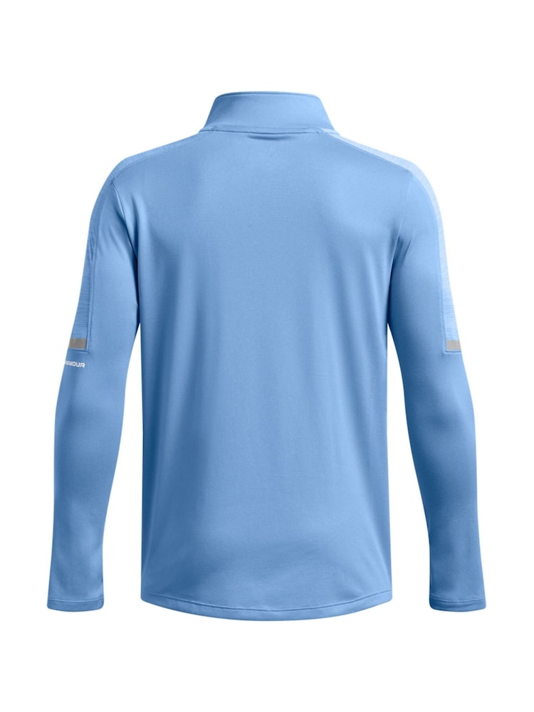 Under Armour Blue Black Tech Utility Quarter Zip 100% Cotton T-Shirt - Image 2 of 2