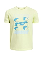 Under Armour Yellow 100% Cotton Wordmark Logo Short Sleeve T-Shirt - Image 1 of 2