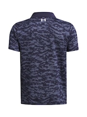 Under Armour Blue Matchplay Printed Polo Shirt - Image 2 of 2