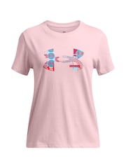Under Armour Pink Short Sleeve Big Logo T-Shirt - Image 1 of 2