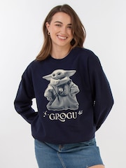 Brands In Blue Star Wars Mandalorian & Grogu Pose Sweatshirt - Image 1 of 5