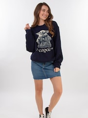 Brands In Blue Star Wars Mandalorian & Grogu Pose Sweatshirt - Image 2 of 5