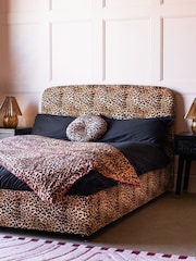 Rockett St George Leopard Love Velvet Bed Jagger Bed - Image 1 of 4