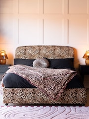 Rockett St George Leopard Love Velvet Bed Jagger Bed - Image 2 of 4