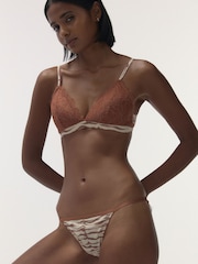 Love Stories Brown Wild Rose Comfortable Lace Briefs - Image 1 of 4