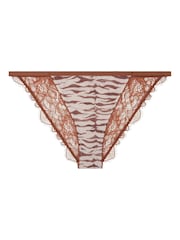 Love Stories Brown Wild Rose Comfortable Lace Briefs - Image 3 of 4