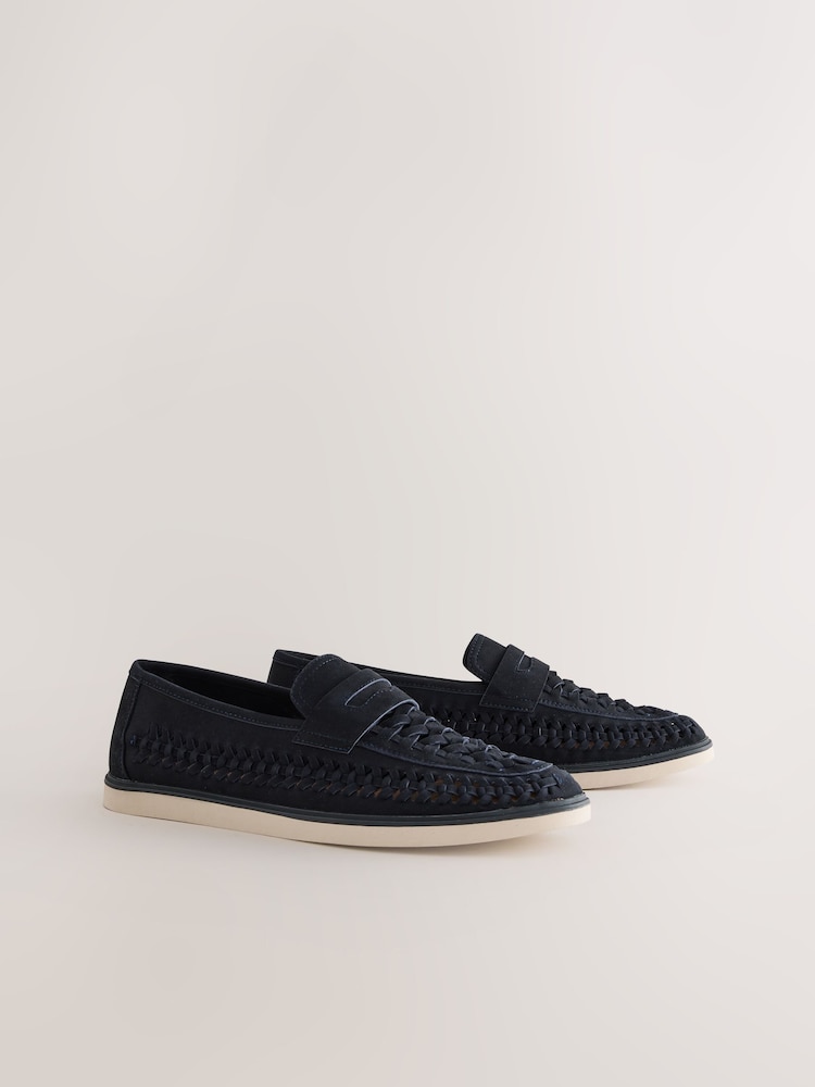 Navy Weave Loafers - Image 1 of 1