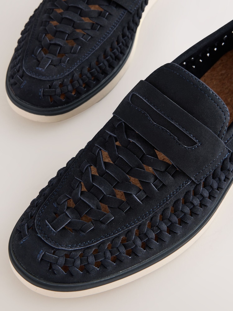 Navy Weave Loafers - Image 3 of 5