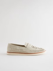 Chalk White Weave Loafers - Image 2 of 6