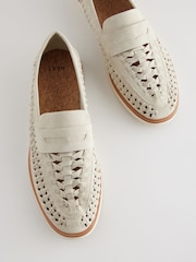 Chalk White Weave Loafers - Image 3 of 6