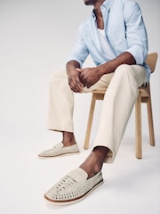 Chalk White Weave Loafers - Image 6 of 6